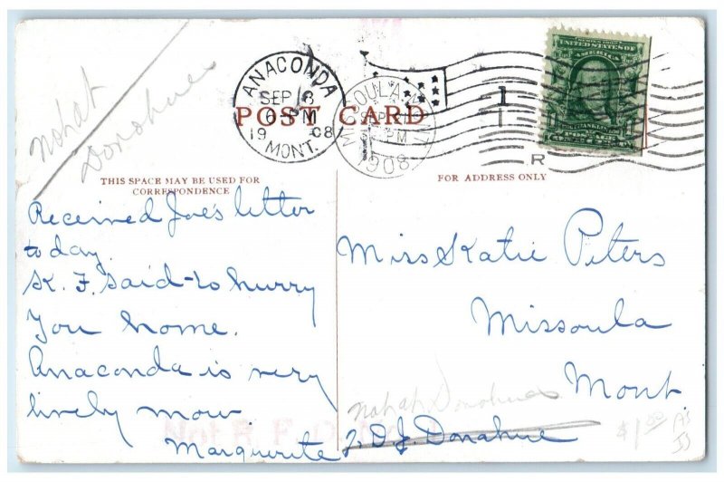 Anaconda Montana MT Postcard Betsy Ross Making American Flag Patriotic 1908