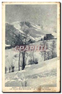 Postcard Old St Gervais les Bains in Villa Winter Children Dome Miage