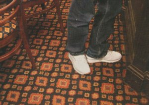 Reebok 1980s White Shoes Classic Trainers In Pub Saloon Postcard