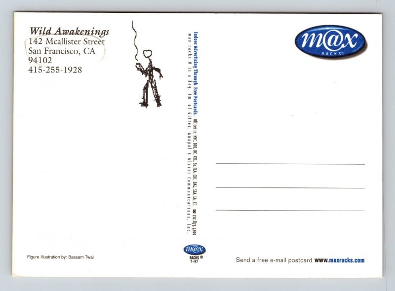 Wild Awakenings San Francisco Advertising Postcard Max Racks 1997