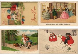 PAULI EBNER CHILDREN ARTIST SIGNED 100 VINTAGE POSTCARDS (L3450)