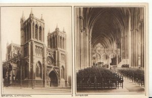 Bristol Postcard - Bristol Cathedral and Interior - Photochrom Co Ltd -  TZ11174