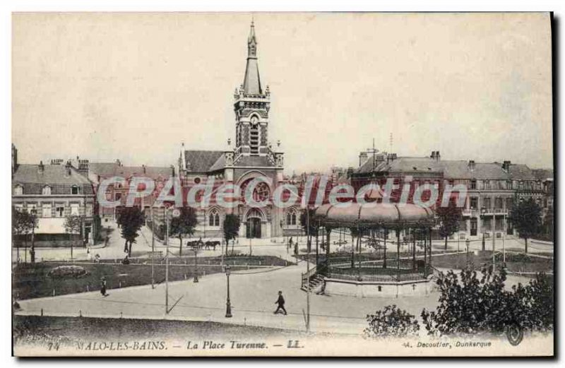 Old Postcard Malo les Bains Place Turenne