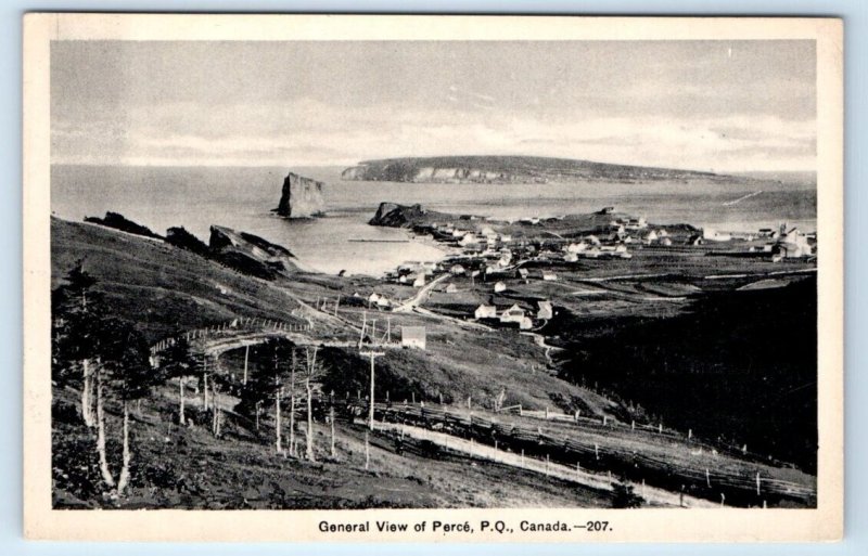 PERCE General View P.Q. CANADA Postcard