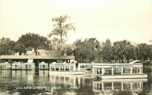 Amusement Silver Springs Florida Automobiles waterfront RPPC Photo Postcard 4372