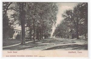 South Street Litchfield Connecticut 1905c postcard