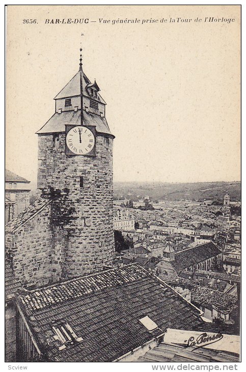 BAR-LE-DUC, Vue generale prise de la Tour de Horloge, Meuse, France, 00-10s