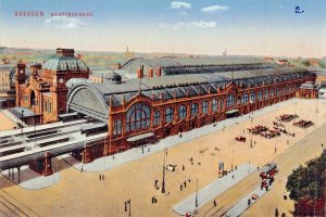 DRESDEN GERMANY~HAUPTBAHNHOF~1912 POSTCARD