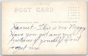 1910s Classy Lady Outdoors House RPPC Huge Fur Hand Warmer Woman Real Photo A261