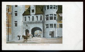 h2369 - QUEBEC CITY Postcard 1903 Chateau Frontenac Entrance