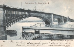 Vintage Postcard 1905 Eads Bridge St. Louis Missouri Erker Bros Opt. Co. Pub