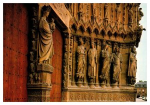 Postcard France Reims Cathedral - Central Door