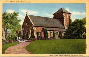 California Glendale Forest Lawn Memorial Park Church Of The Recessional Curteich