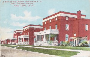 Great Lakes IL Illinois Naval Training Station Officers Residences Postcard H7