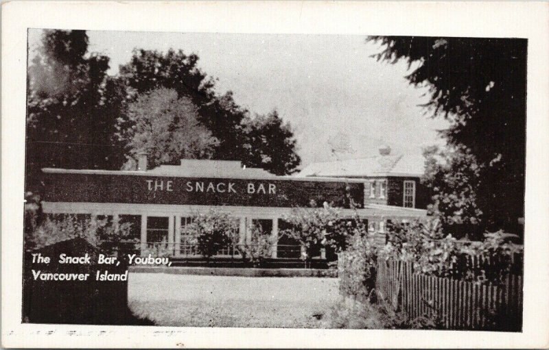 The Snack Bar Youbou Vancouver Island BC Unused Litho Postcard E72