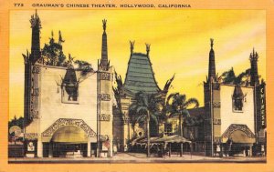 GRAUMAN'S CHINESE THEATER Hollywood, California ca 1940s Vintage Postcard