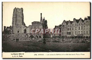 Postcard Ancient Ruins Arras Belfry and The Right Place Approval Little Army
