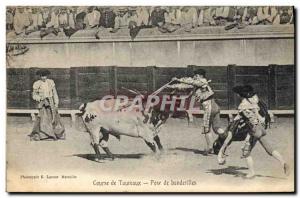 Old Postcard Bullfight Bullfight Laying banderillas