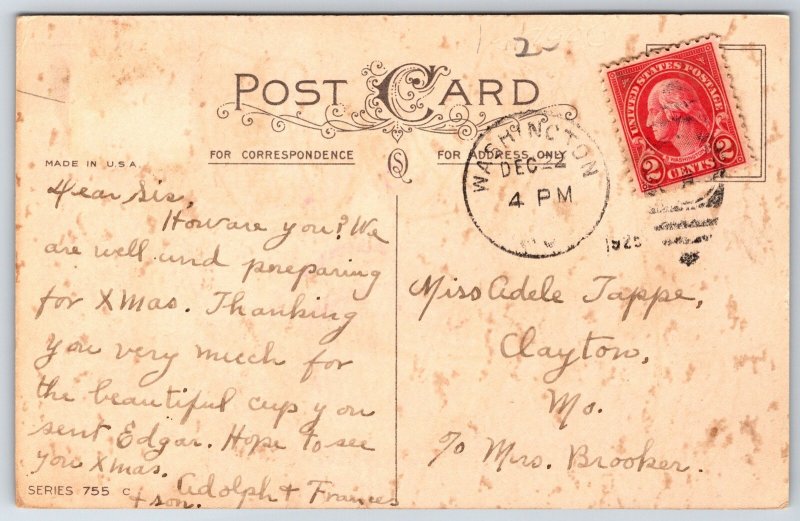 MEP Christmas~Art Deco~Mother Wraps Baby In Swaddling~God & Lord Came~Stecher