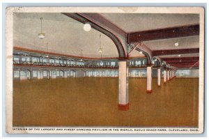 Cleveland Ohio Postcard Interior Dancing Pavilion Euclid Beach Park 1920 Vintage