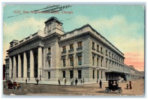 1912 New Northwestern Depot Depot Chicago Illinois IL Posted Antique Postcard