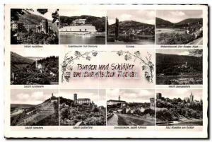 Postcard Old Burgen und Chateaux Scholler am Neckar romantischen