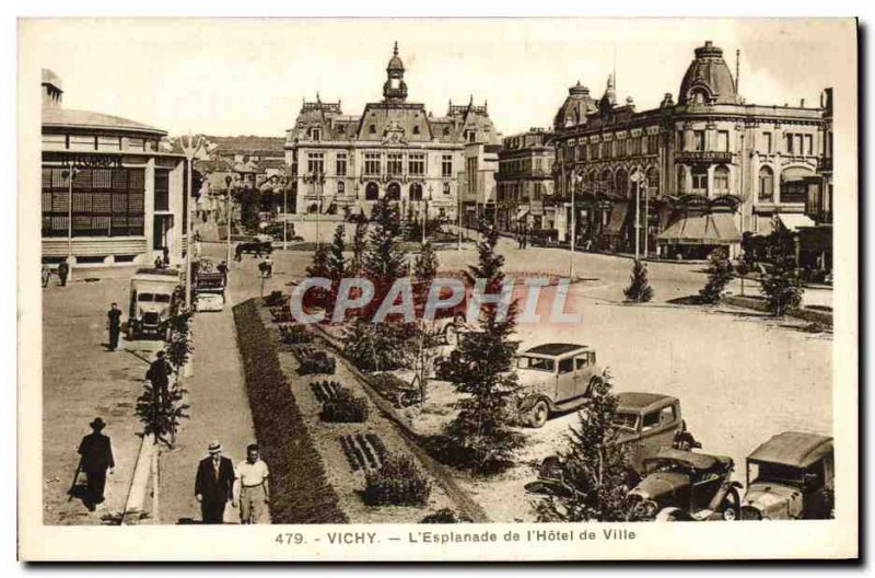 Old Postcard Vichy L & # 39esplanade of & # City 39hotel