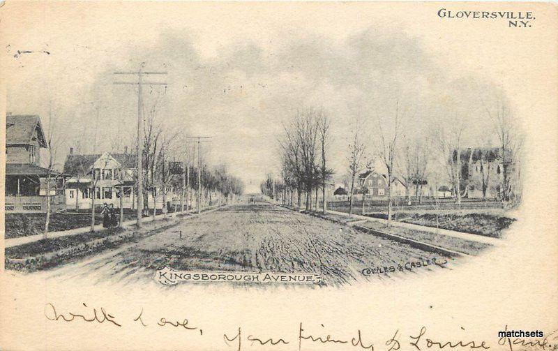 C-1908 Kingsborough Avenue Gloversville New York undivided postcard 12557