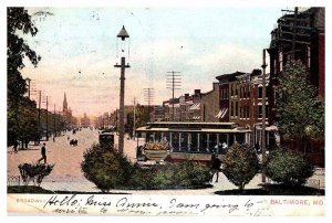 Postcard TRAIN SCENE Baltimore Maryland MD AS7610