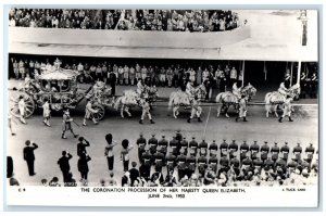 Westminster Abbey Tuck Art RPPC Photo Postcard Coronation Queen Elizabeth 1953