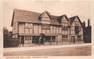 B4194 UK Stratford on Avon Shakespeare House 1907  front/back scan