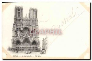 Old Postcard Reims Cathedrale