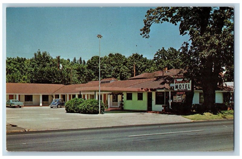 Eugene Oregon OR Postcard The Downtown Motel Exterior Roadside c1960's Vintage