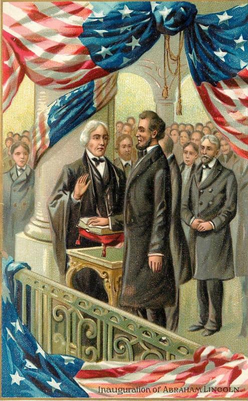Tuck Embossed Postcard ser.155 Lincolns Birthday Inauguration of Abraham Lincoln