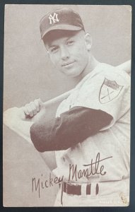 Mint USA Real Picture Postcard Baseball Player Mickey Mantle New York Yankees