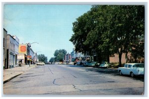 Cassopolis Michigan Postcard Main Street Looking North Road 1959 Vintage Antique