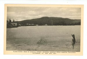 VT - Waterbury. Nov. 4, 1927 Flood. Rear of Randall St, VT State Hospital Bldgs