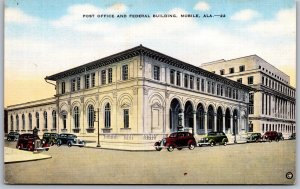 Vtg Mobile Alabama AL Post Office Federal Building 1940s View Unposted Postcard