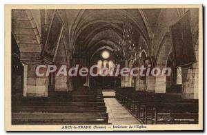 Postcard Old Ancy le Franc From Interior I'Eglise