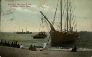 SALISBURY BEACH MA Ships Merrimac River c1910 PC