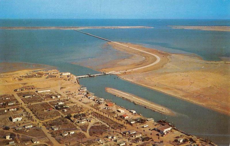 Port Isabel Texas Birdseye View Of City Vintage Postcard K49086