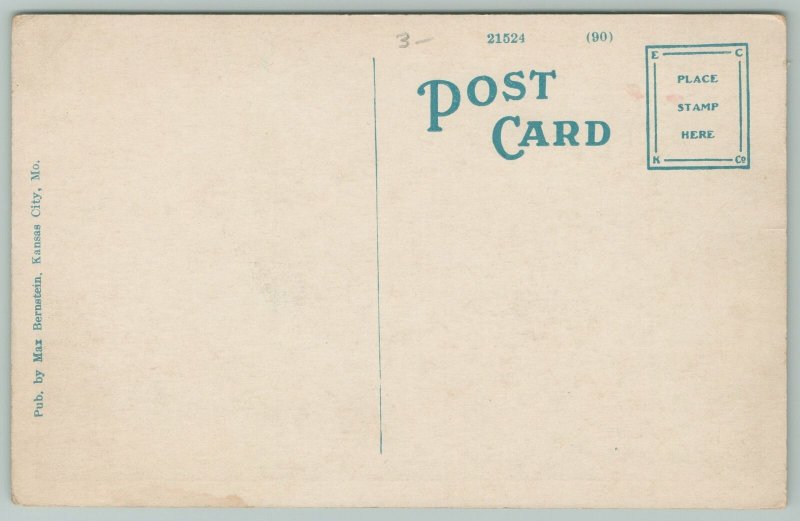 Kansas City Kansas~Carnegie Library~1920s Postcard