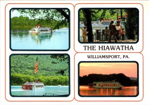 Williamsport, PA Pennsylvania  HIAWATHA RIVERBOAT Susquehanna Park  4X6 Postcard