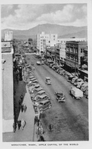 Postcard Aerial View of Wenatchee, WA, Apple Capital of the World.    aa6