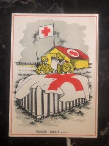 Mint Netherlands WW 2 Picture Postcard Red Cross