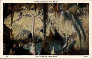 USA Carlsbad Cavern New Mexico The Chapel or Dome Room Linen Postcard C002