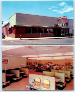 2 Postcards RICHFIELD, Utah UT ~ Roadside RAINBOW CAFE Homer Bandley c1950s