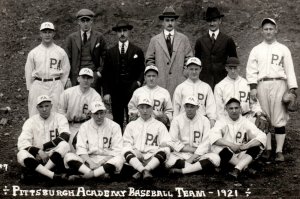Baseball Team Pittsburgh PA Academy Real Photo Postcard RPPC