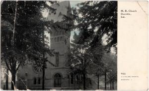 c1910 DANVILLE Indiana Ind Postcard ME CHURCH