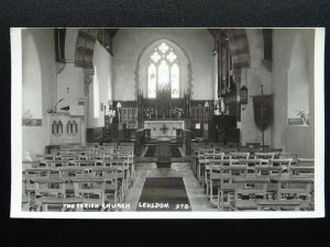 Devon LEUSDON St John the Baptist Parish Church c1950s RP Postcard by K.E. Ruth